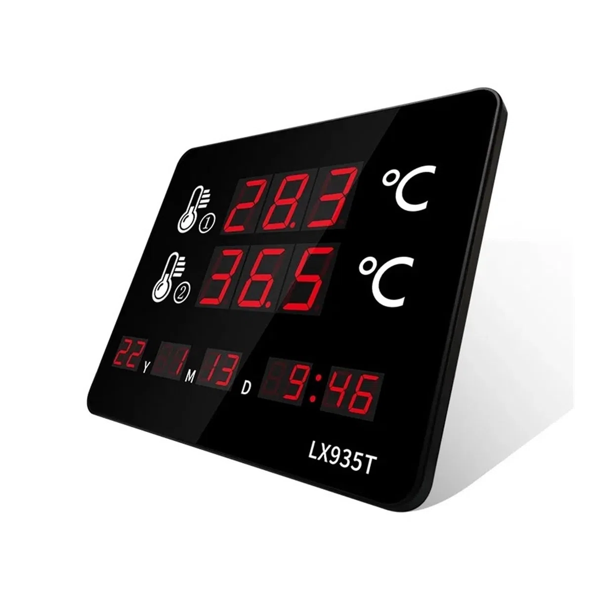 Termometro Digitale A Doppia Temperatura Resistente Alle Alte Temperature, Adatto For Piscine E Saune Lettura Accurata Della Temperatura(LX935T-A)