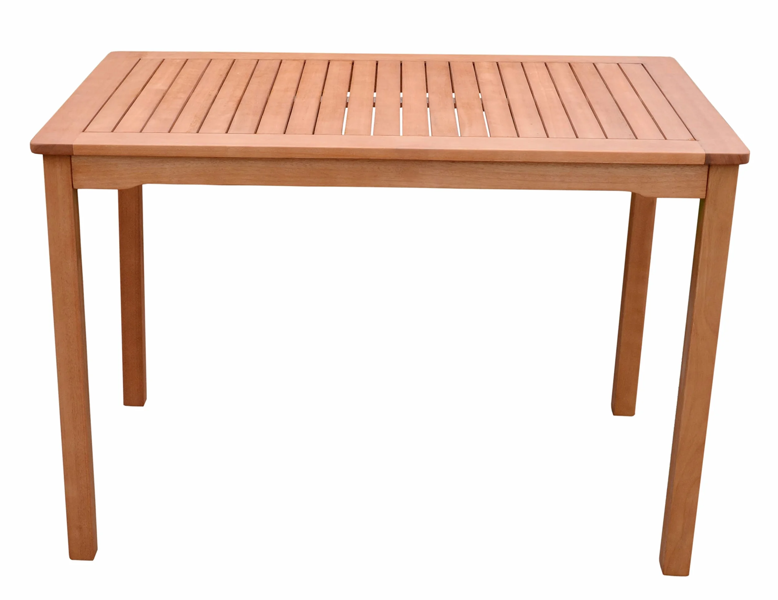 Spetebo Pittsburgh - Tavolo da giardino in eucalipto - 110 x 70 cm - Tavolo da pranzo in legno massiccio FSC oliato - Tavolo resistente alle intemperie per balcone terrazzo giardino d'inverno