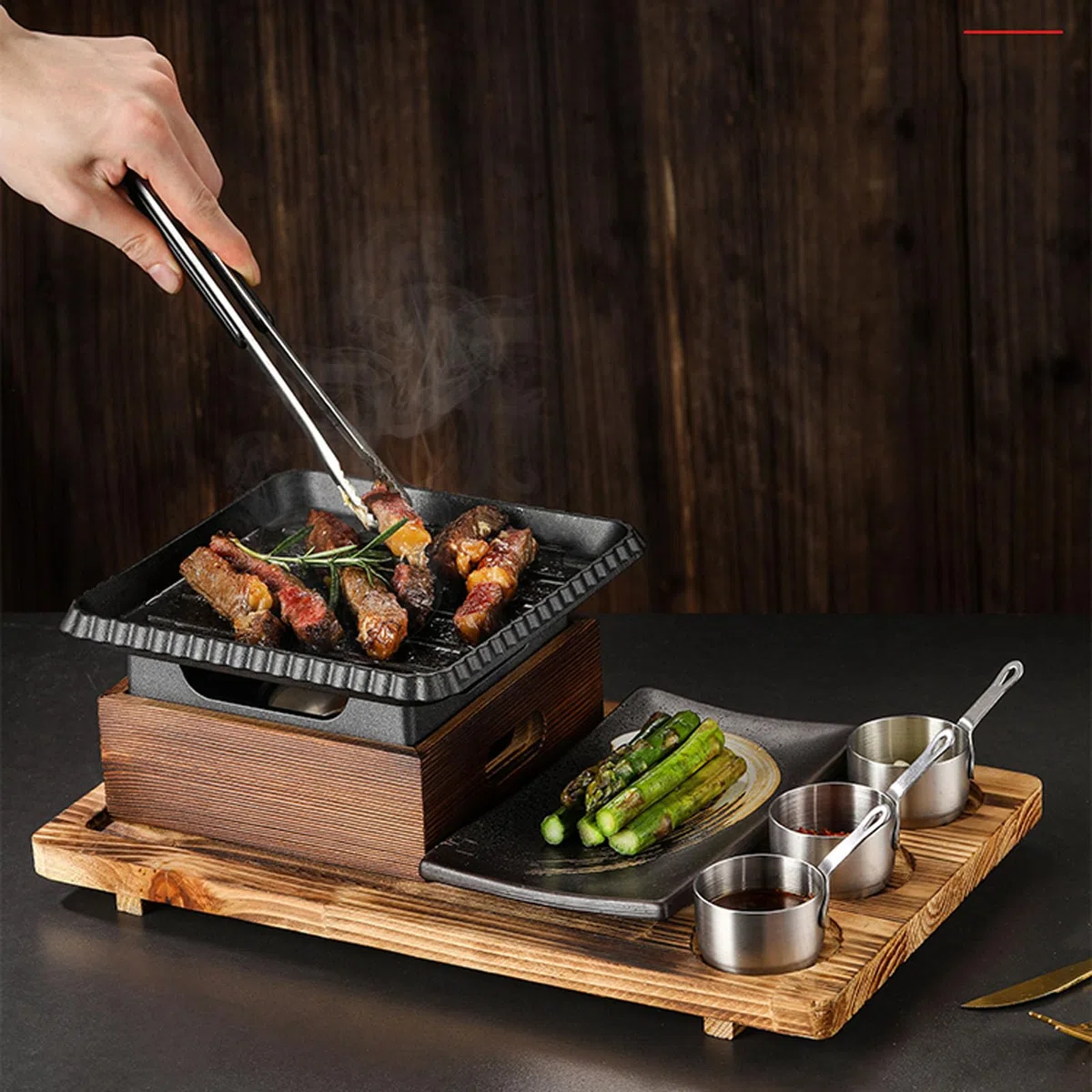 Barbecue portatile – Griglia a carbone coreana giapponese da tavolo per interni e campeggio, forno compatto per barbecue all'aperto, perfetto per riunioni di famiglia e feste