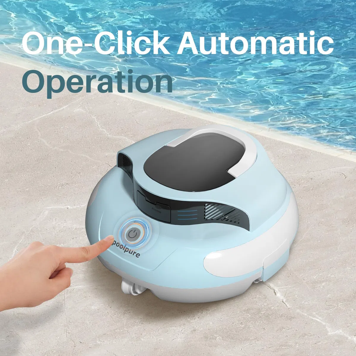 AquaGuard SE III - Robot pulitore per piscine senza fili, con doppio motore da 30 W, parcheggio, ideale per piscine fino a 120 metri, autonomia di 120 minuti, robot aspirapolvere per piscina