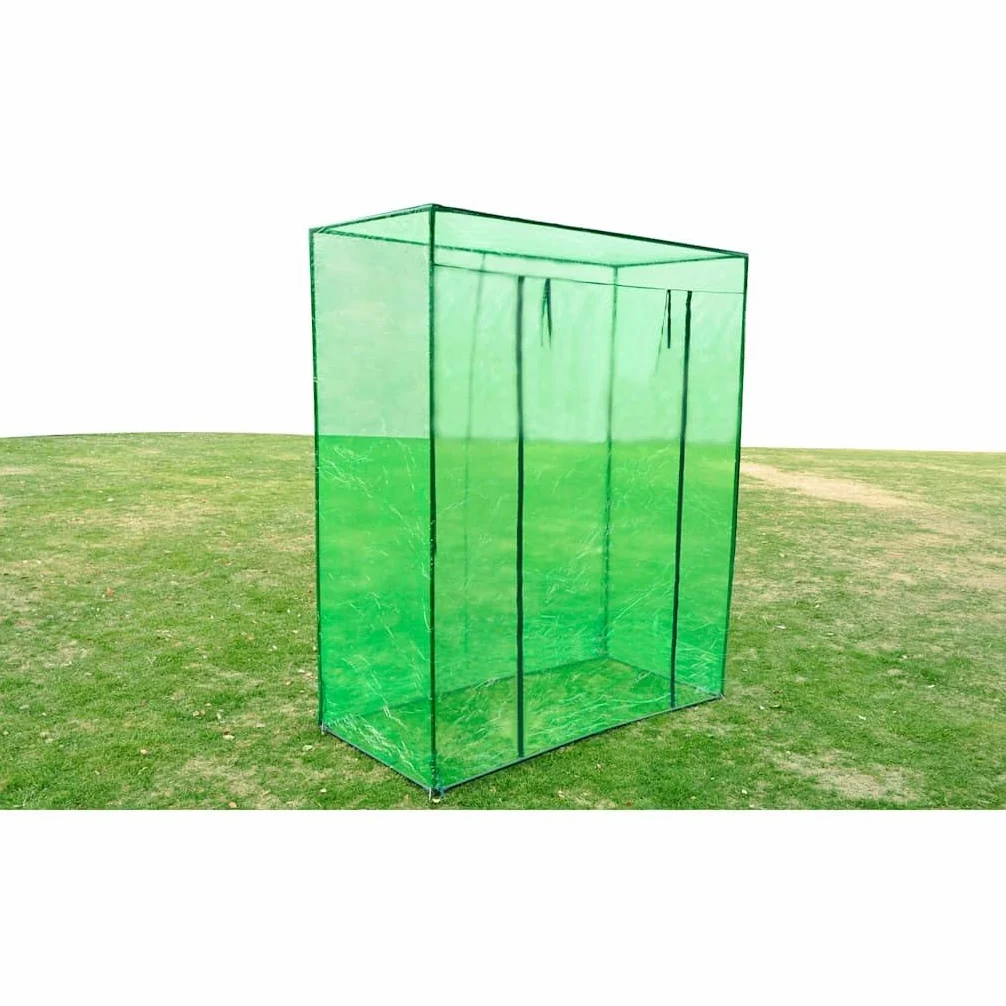 Serra con telaio in acciaio PVC, copertura antistrappo verde, 170 x 80 x 200 cm, porta arrotolabile, per pomodori, serra, aiuola, balcone, terrazza, piante, protezione antigelo, cura del