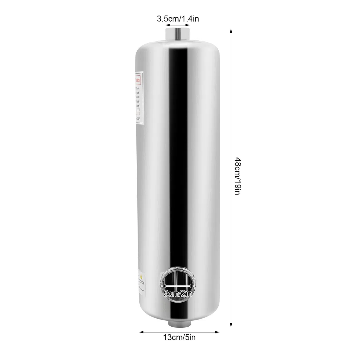 Scambiatore di calore per piscine, 480 x 134 mm, in acciaio inox, per acqua salata e acqua dolce, riscaldamento rapido, facile da installare