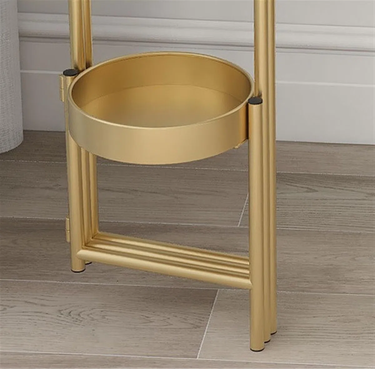 Portavaso in Metallo per Piante, per Interni ed Esterni, Nero, Alto 80 cm, Elegante scaffale Decorativo per casa o Giardino.