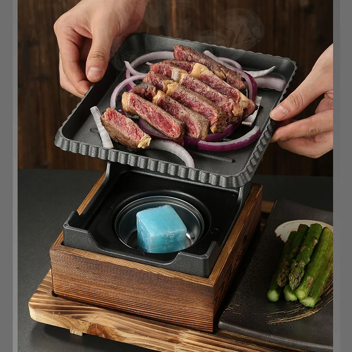 Barbecue portatile – Griglia a carbone coreana giapponese da tavolo per interni e campeggio, forno compatto per barbecue all'aperto, perfetto per riunioni di famiglia e feste