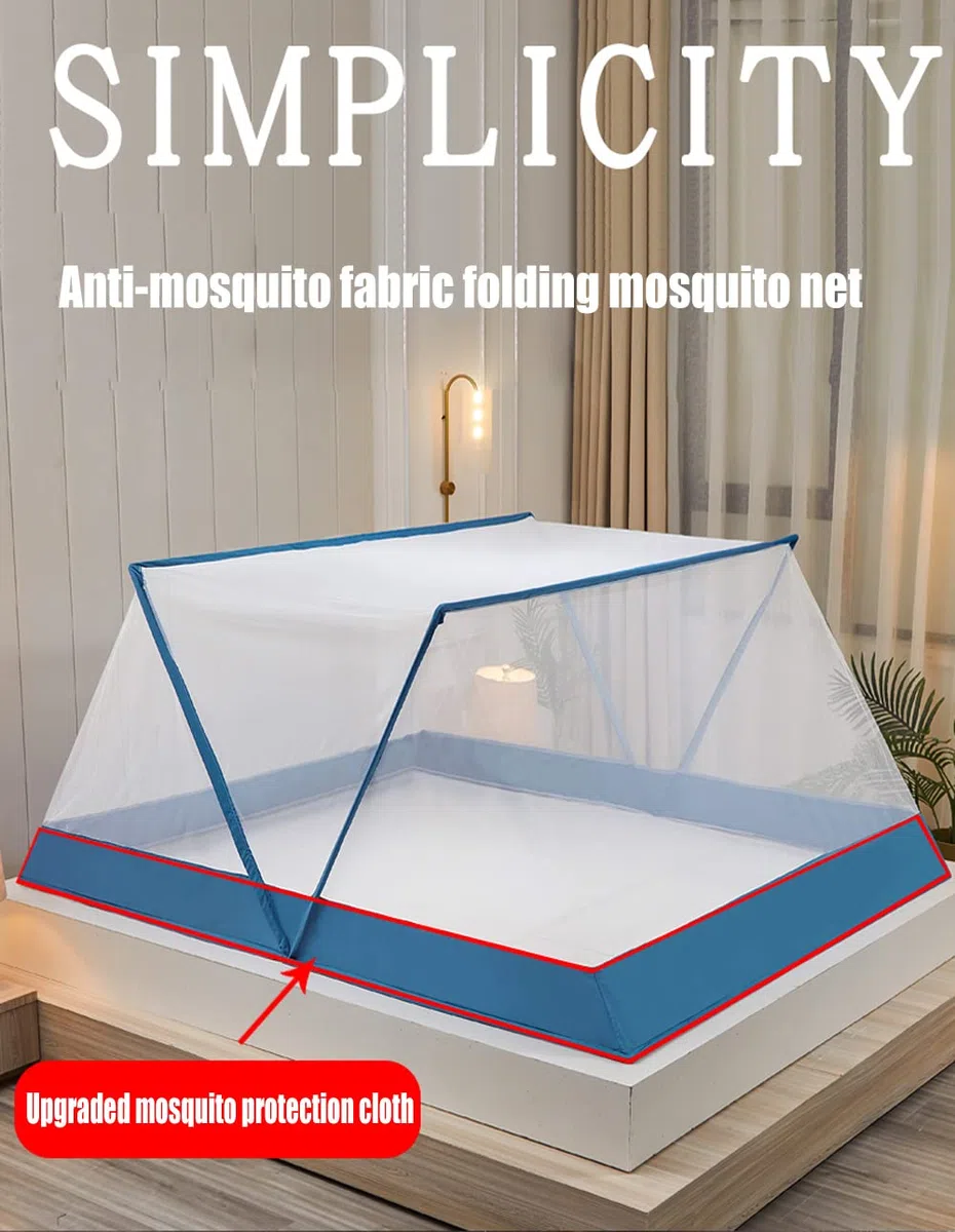Zanzariera pieghevole portatile per letto a baldacchino da campeggio, portatile, da viaggio, per la casa, anti-zanzare, pieghevole, per bambini, adulti, senza fondo, per dormire, per esterni