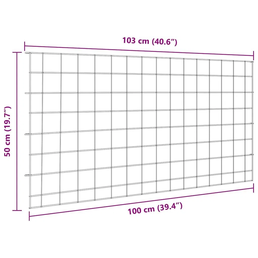 Set di Recinzione per Laghetto 5 pezzi in Acciaio Verde 100 x 50 cm Barriera Modulari per Giardini Esterni, Divisori di Protezione e Confini per Spazi All'Aperto