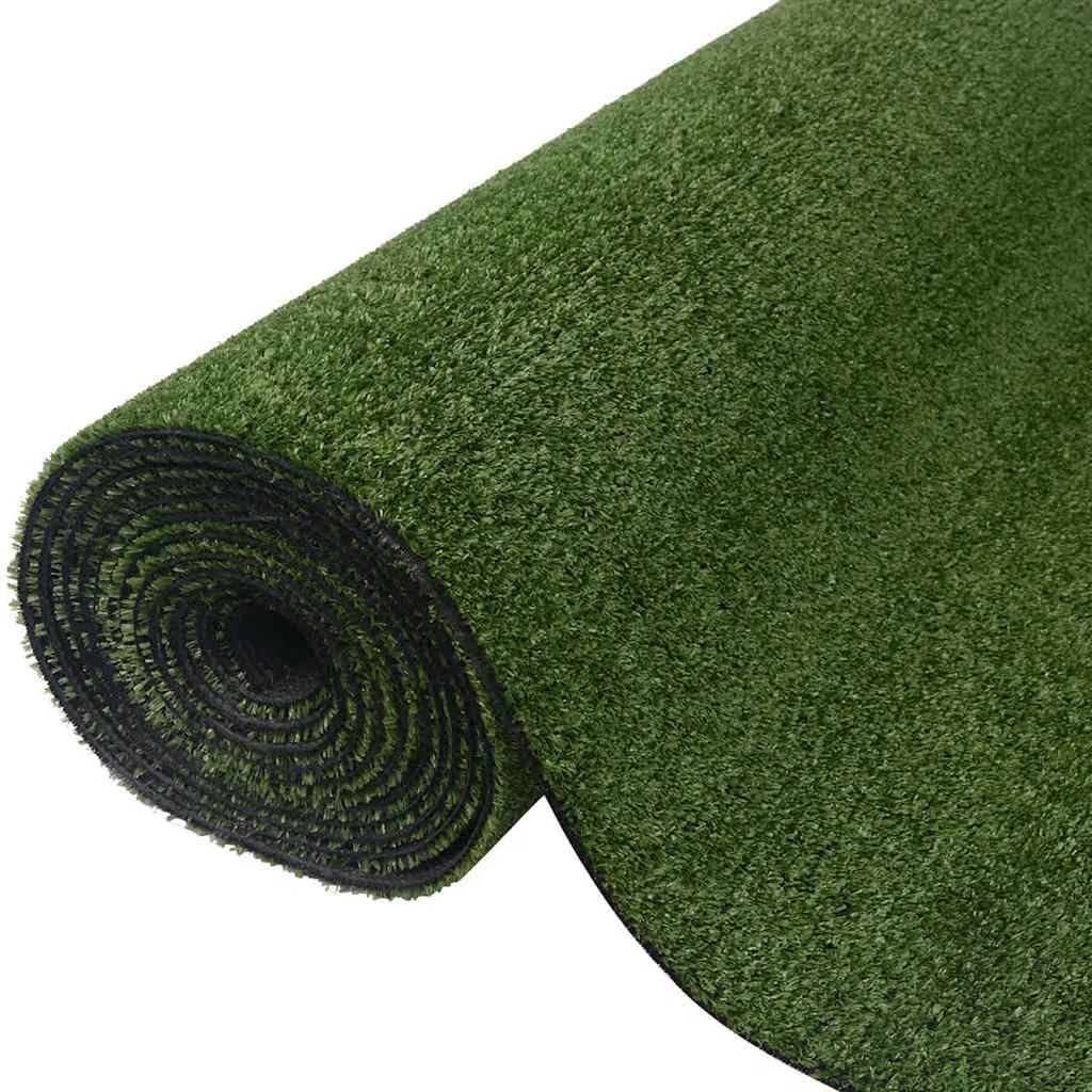 Prato sintetico 7-9 mm, altezza del pelo 1 x 8 m, colore verde, materiale PP, resistente ai raggi UV, base flessibile, ideale per giardino, terrazza, area animali domestici, facile da pulire