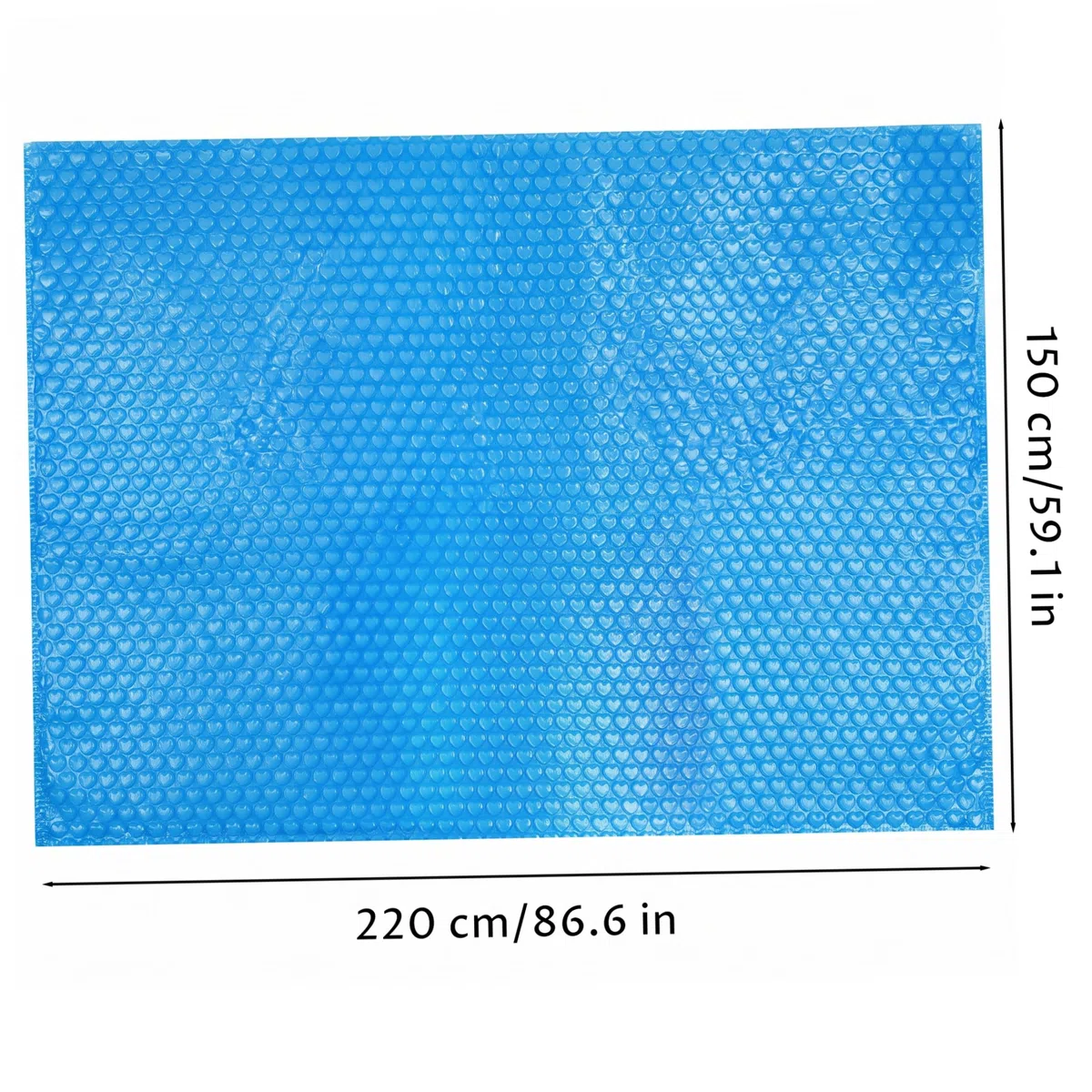 Copertura solare per piscina, copertura per piscina a bolle facile da installare, blu, 87x59 pollici