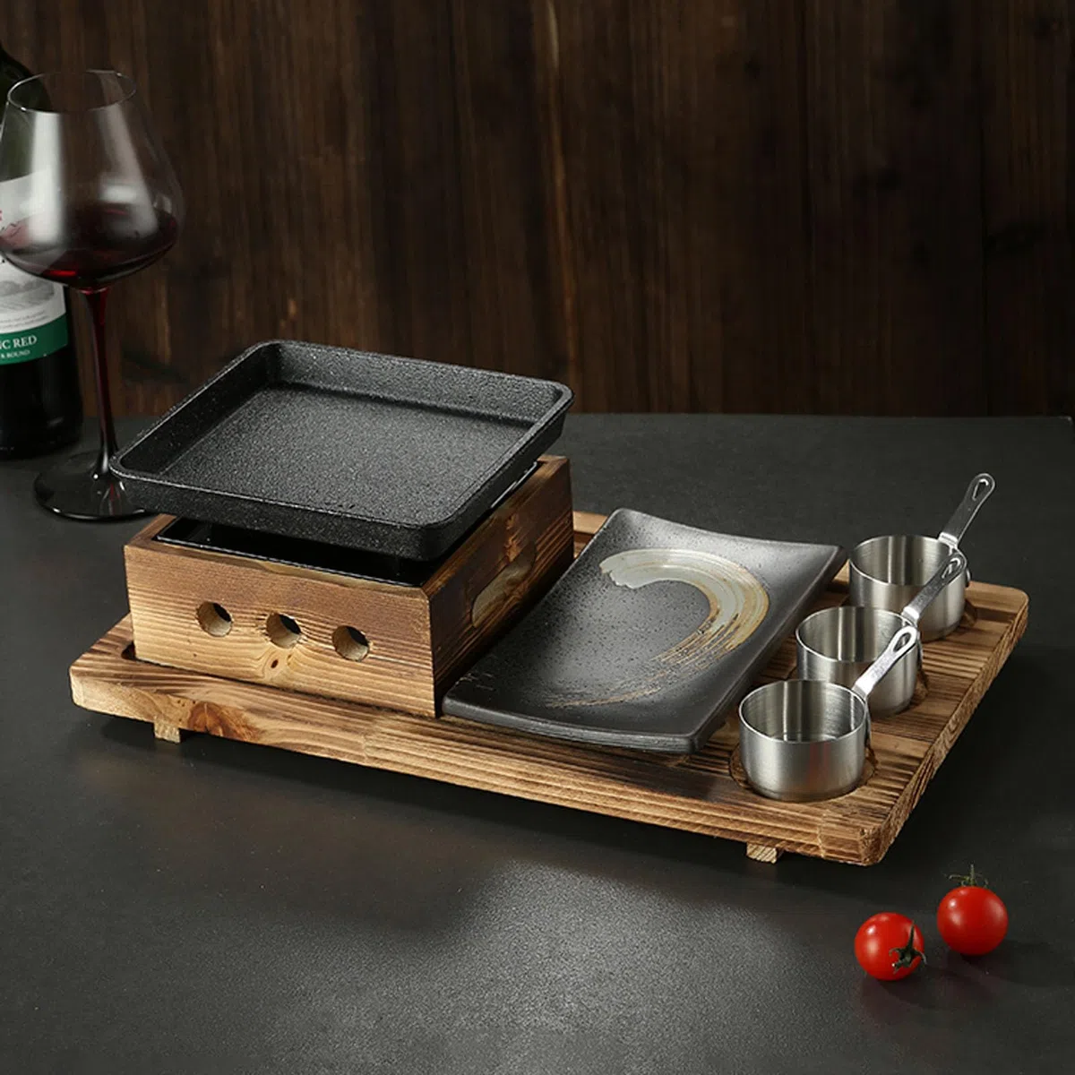 Barbecue portatile – Griglia a carbone coreana giapponese da tavolo per interni e campeggio, forno compatto per barbecue all'aperto, perfetto per riunioni di famiglia e feste