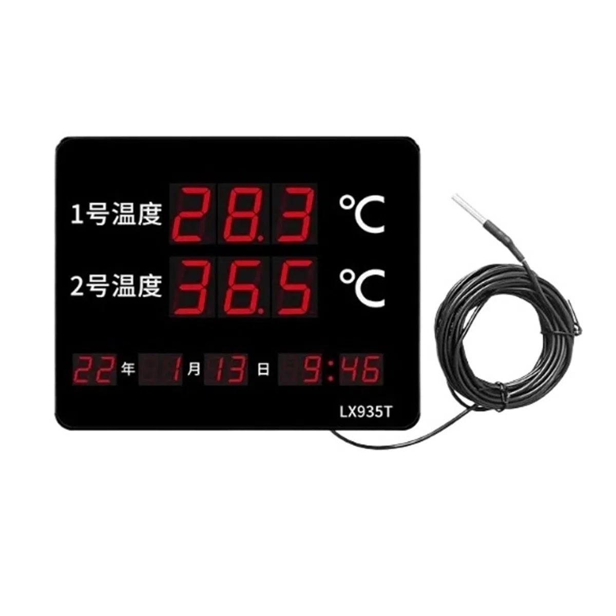 Termometro Digitale A Doppia Temperatura Resistente Alle Alte Temperature, Adatto For Piscine E Saune Lettura Accurata Della Temperatura(LX935T-A)
