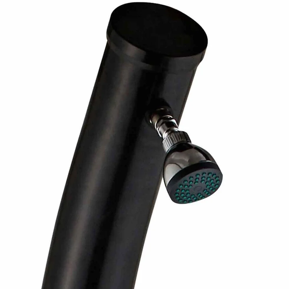 BAKAJI Doccia Solare per Giardino Piscina Esterno Campeggio Serbatoio 20Lt con Soffione Regolabile Miscelatore Acqua Calda Attacco Tubo da Giardino Dimensione 214 x 11,5 x 11,5 cm