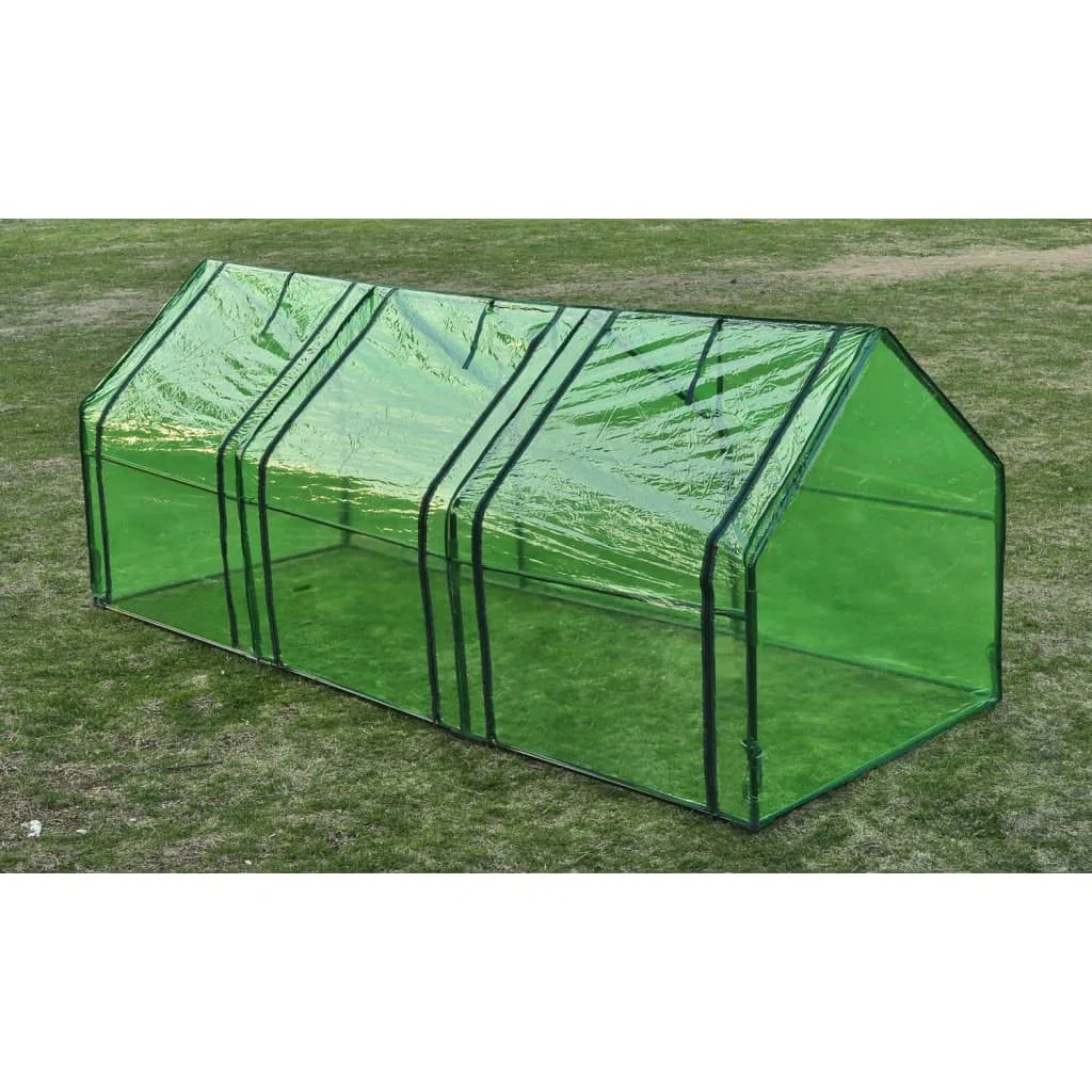 Serra con 3 porte, 240 x 90 x 90 cm, per giardinieri amatoriali e professionisti, resistente alle intemperie, casetta per pomodori, aiuola, protezione antigelo, telaio in acciaio stabile